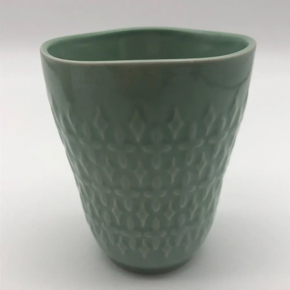 IKEA Sommar Ceramic Tumbler Cup Set of 2 Green Retired